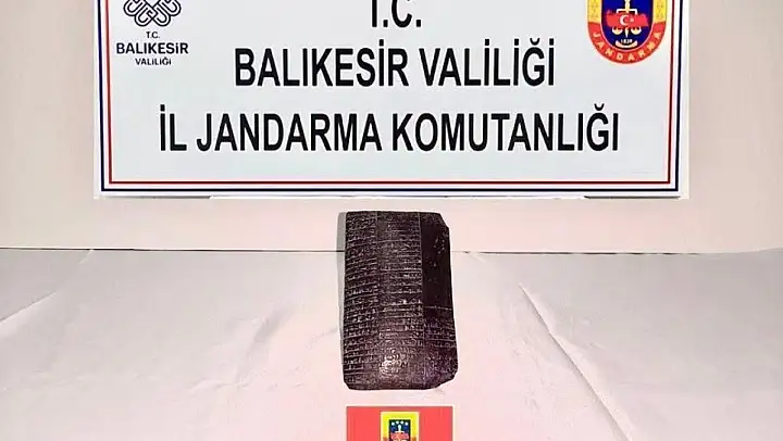 Sümerler dönemine ait tarihi reçeteyi jandarma ele geçirdi