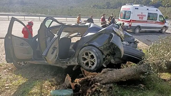 Takla atan araçta 3 kişi yaralandı