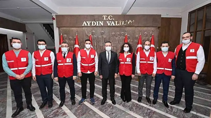 Türk Kızılay Aydın Şubesi yeni yönetimi Vali Aksoy ile görüştü