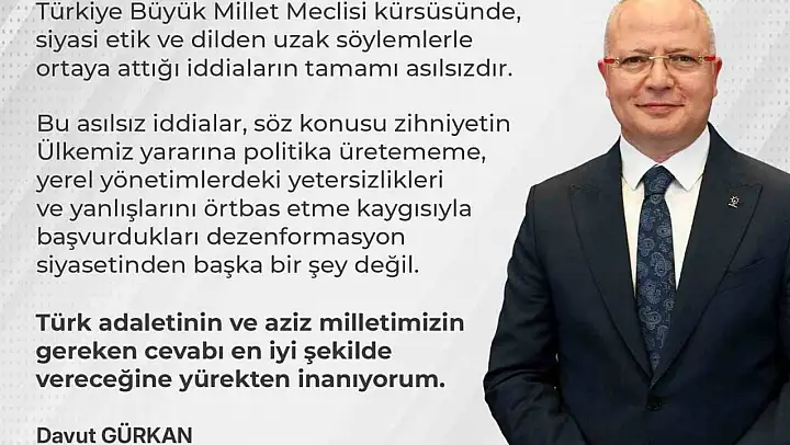 Türkoğlu'nun fatura iddialarına AK Parti'den yalanlama