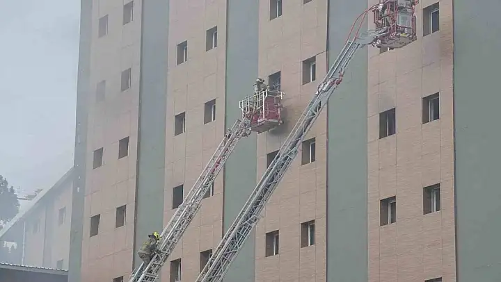 Uludağ'da Kervansaray Otel'de yangın