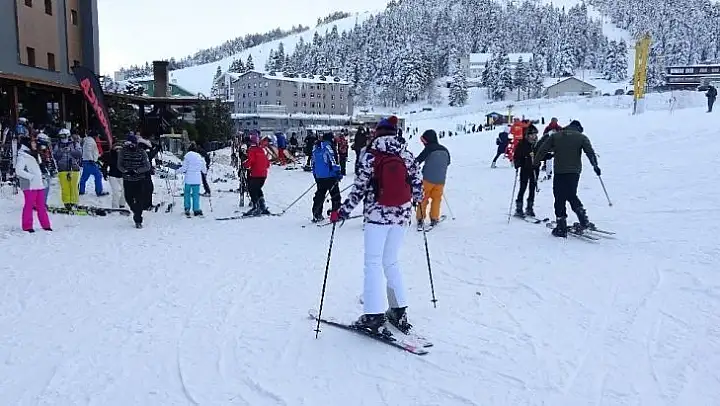Uludağ'da pistler doldu taştı