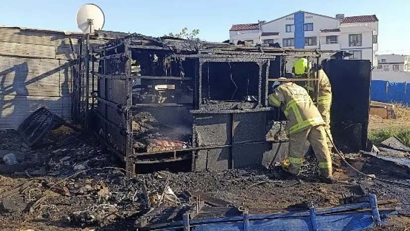 Erdek'te baraka yangını söndürüldü