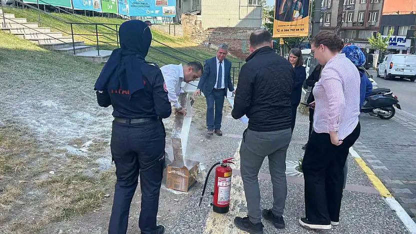 Bandırma'da yangın tatbikatı gerçekleştirildi