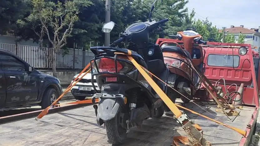 Gönen'de plakasız motosikletlere yönelik denetimler sıklaştırıldı
