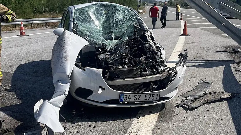 Susurluk'ta otoyol girişinde trafik kazası: 1 yaralı