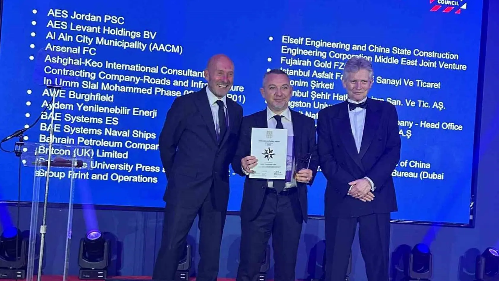 Aydem Yenilenebilir Enerji'ye Uluslararası İş Güvenliği Üstün Başarı Ödülü