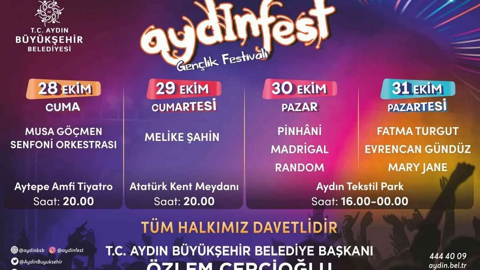 Aydın Büyükşehir Belediyesi cumhuriyet coşkusunu Aydınfest ile birlikte kutlayacak