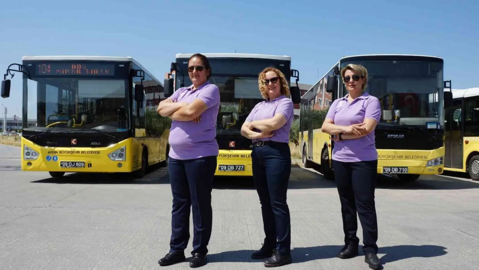 Aydın Büyükşehir'in kadın şoförleri takdir topluyor