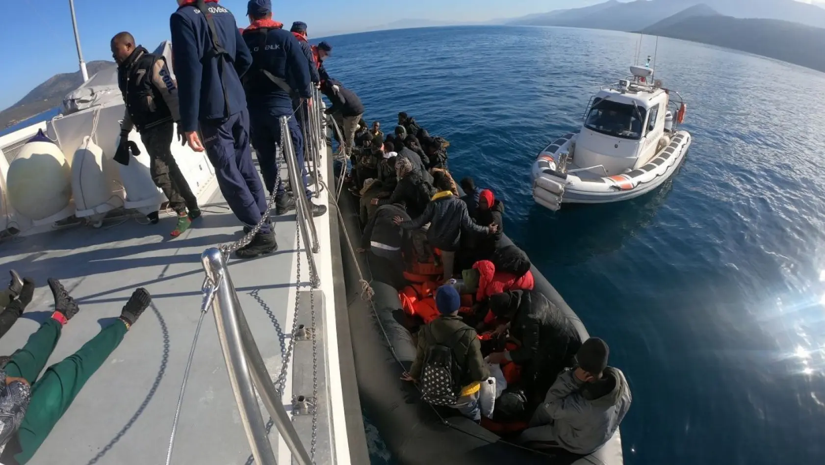 Aydın'da 59 düzensiz göçmen kurtarıldı