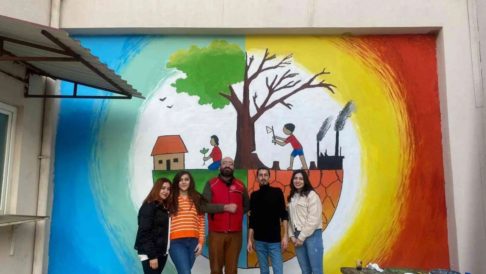 Aydın'da öğrenciler, doğa için çiziyor