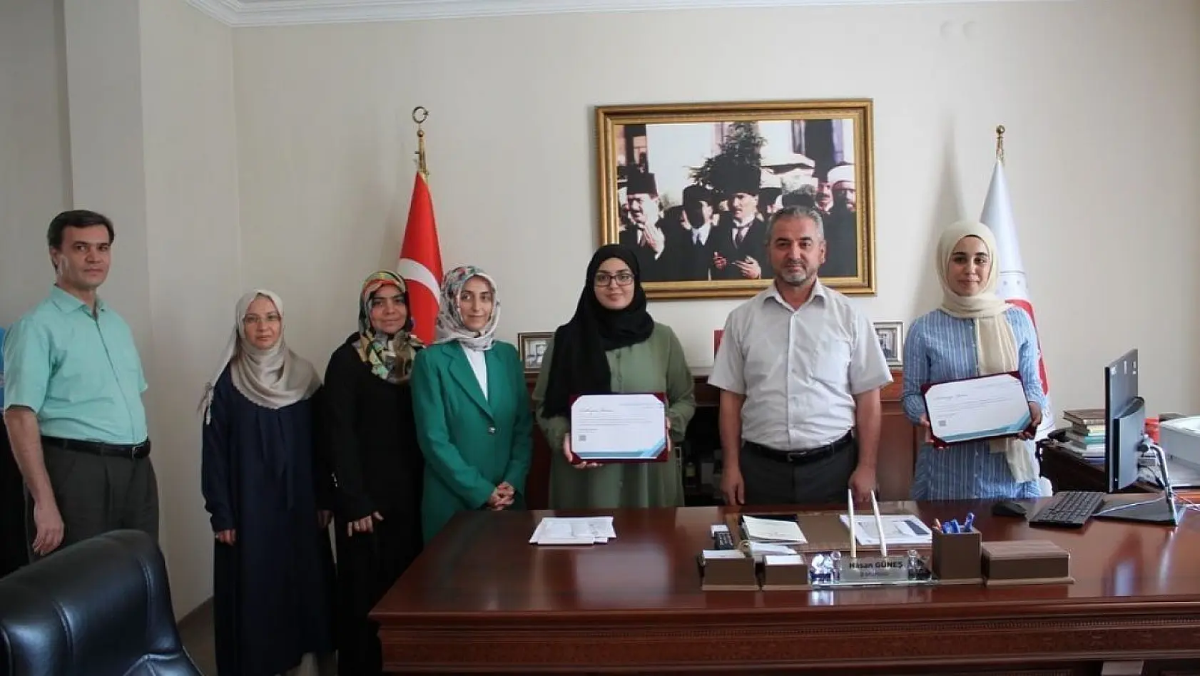 Aydın'da Ulusal Staj Programı'nı tamamlayan öğrencilere belge verildi