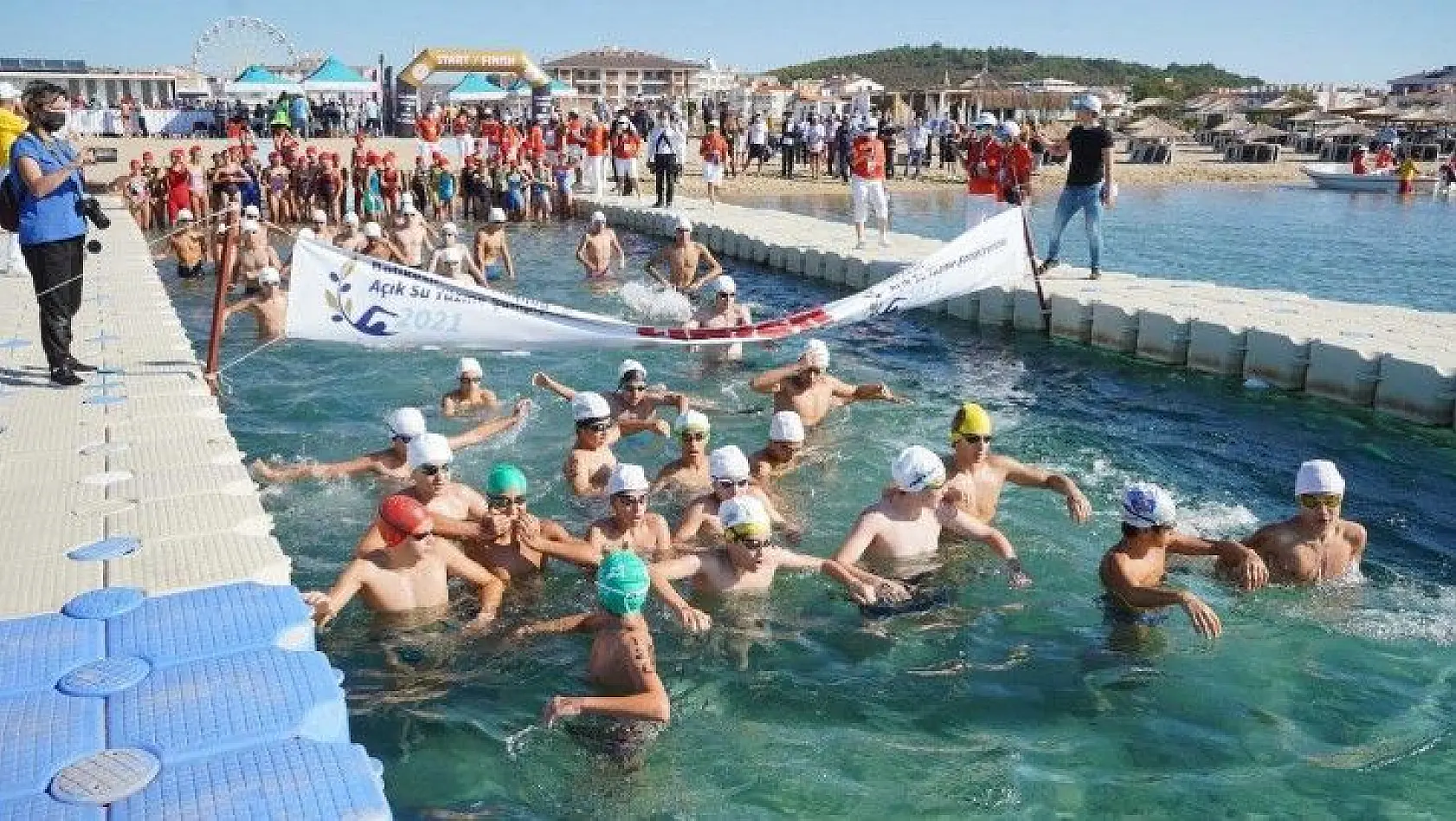 Ayvalık'ta Açık Su Yüzme Şampiyonası heyecanı