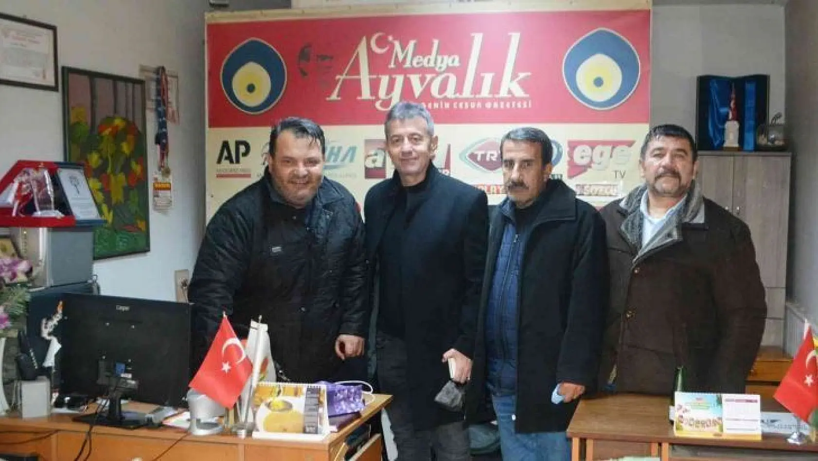 Ayvalık'ta MHP İlçe Başkanı Sıray'dan İHA'ya ziyaret