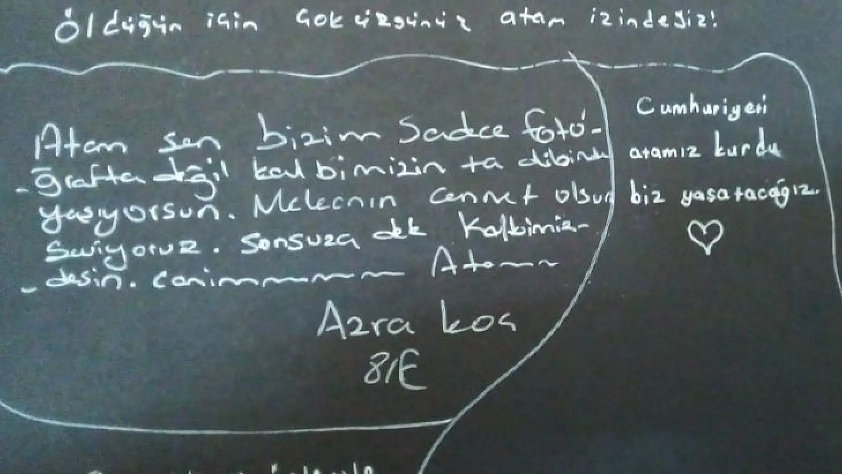Ayvalık'ta öğrenciler Atatürk için anı defteri açtılar