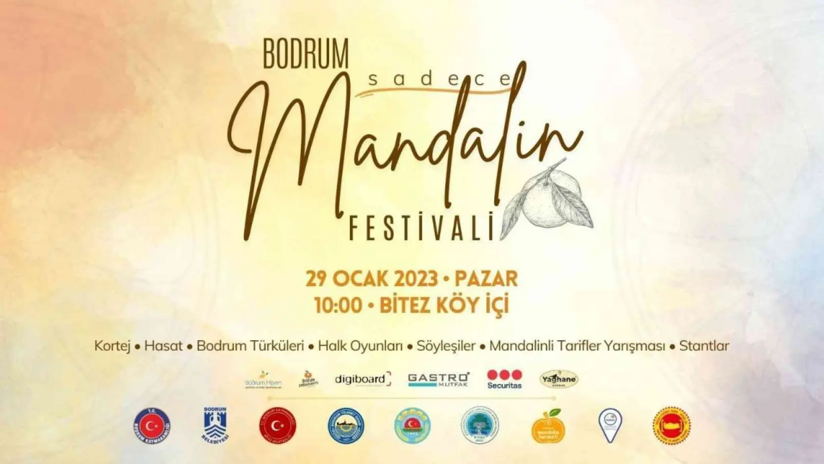 Bodrum'da, 'Sadece Mandalin Festivali 2023' hafta sonu yapılacak