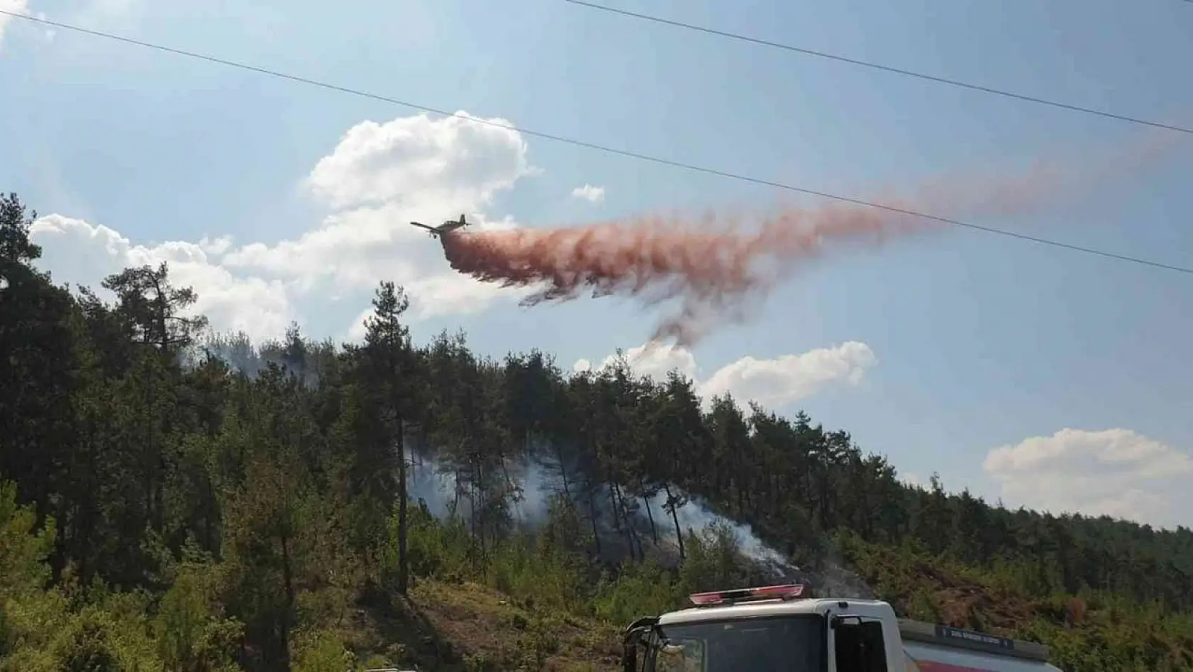 Bursa'da orman yangını için müthiş seferberlik...Yangın kontrol altında