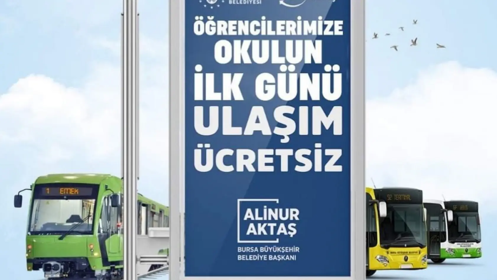 Bursa'da yarın öğrencilere ulaşım ücretsiz