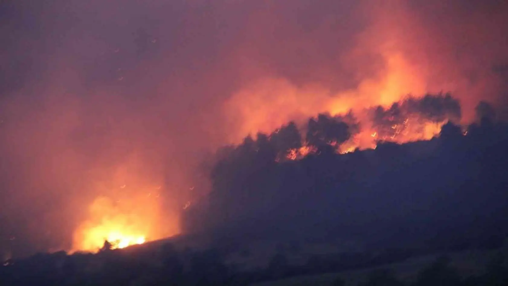 Denizli - Muğla sınırında dün öğlen başlayan yangın kontrol altına alındı