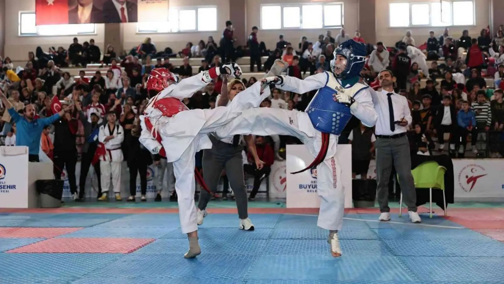 Denizli'ye 15 ilden gelen 400 sporcu turnuvada mücadele etti