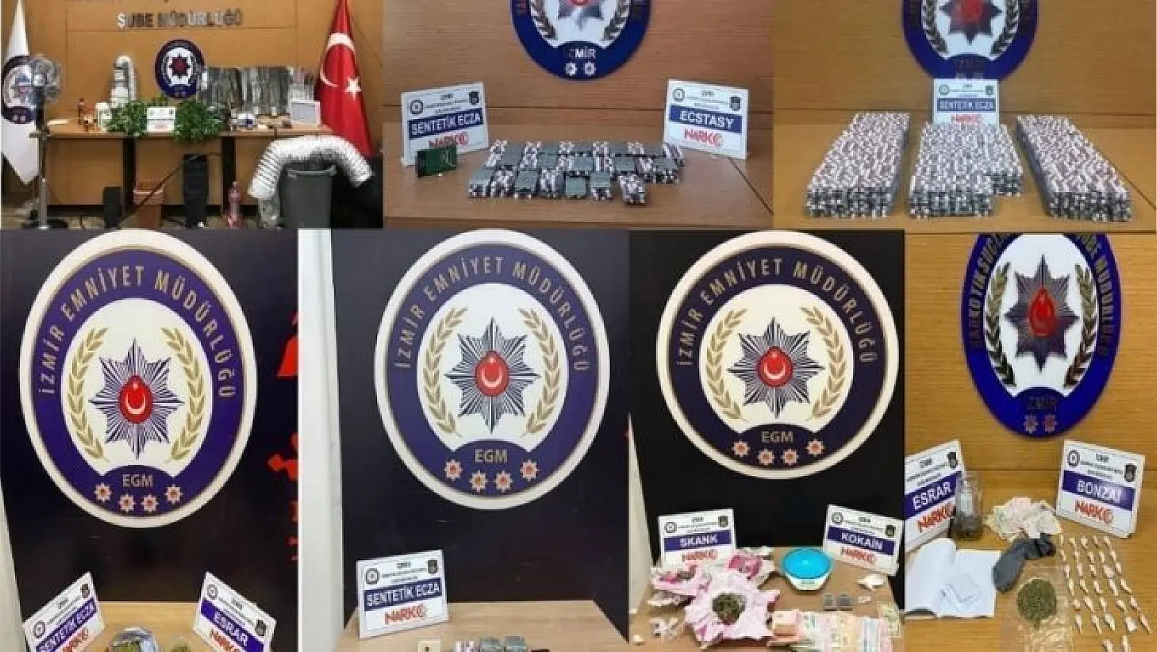 İzmir'de uyuşturucu operasyonlarında 15 tutuklama