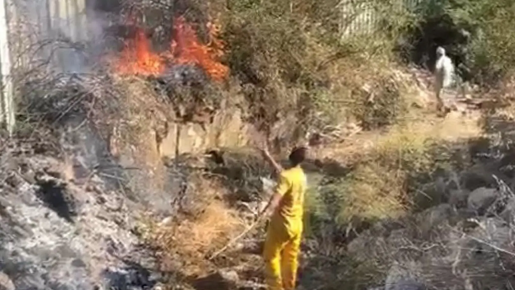 Marmaris'teki yangın ormana sıçramadan kontrol altına alındı