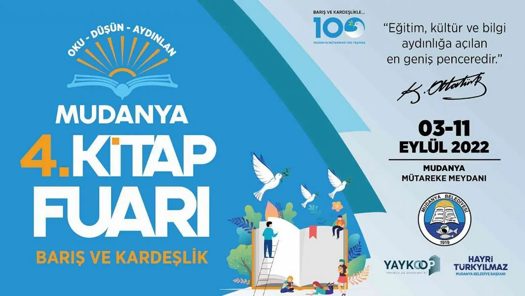 Mudanya'da 4. Kitap Fuarı 3 Eylül'de başlıyor