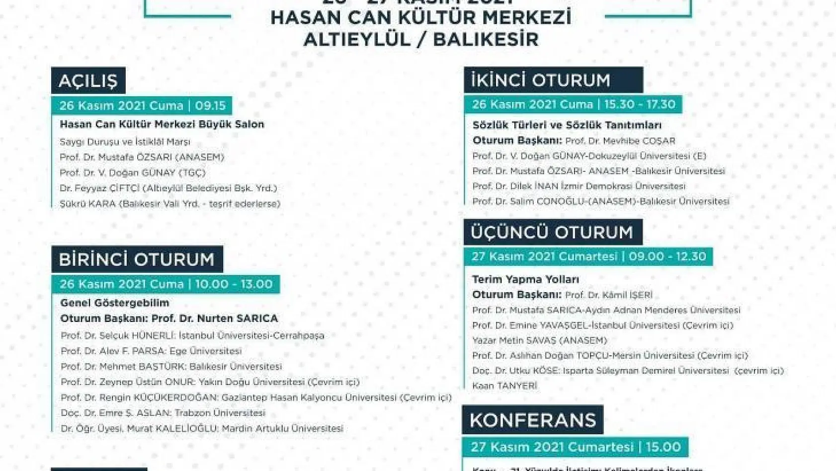 Türk Dünyası Ortak Göstergebilimi Hazırlık Komitesi Balıkesir'de toplanıyor