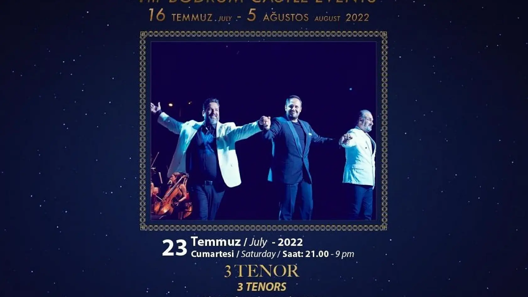 Üç tenor, Bodrum'da konser verecek