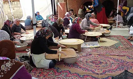 Hisarcık'ta Seydi Resul Türbesi için geleneksel gözleme hayrı